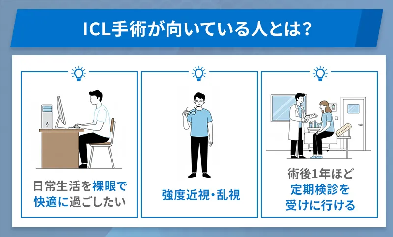 ICL手術は裸眼の生活を強く望む人であれば向いている